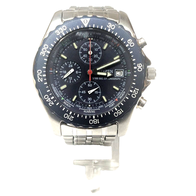 0610-H03281 K CITIZEN PROMASTER BLUE DIAL CHRONOGRAPH MEN'S WATCH