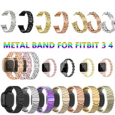 Band Metal Stainless Steel For Fitbit Versa 4/3/Sense 2/Sense Strap Bracelet