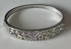 Vintage Sterling Silver Ring with Round Blue Sapphire Glass Center & Clear Accen