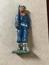 Vintage 1930s Barclay Blue Navy soldier figure w gun 3 1/4"