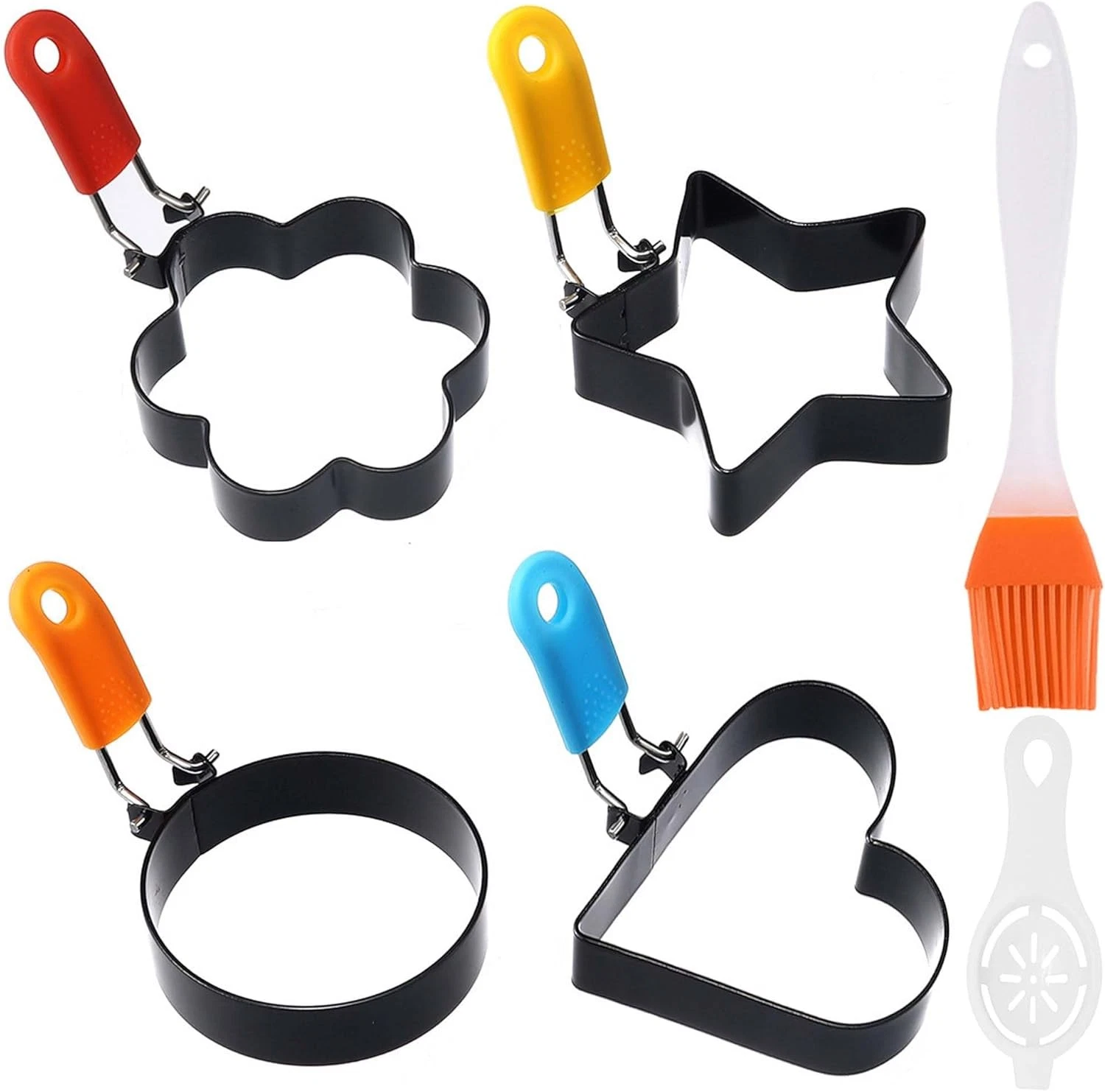 Egg Frying Ring Set 4 Shapes Nonstick Stainless