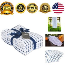 Kitchen Towels Set of 4 Terry Cotton Dish Towels 20x28 Inch Blue Hanging Loop