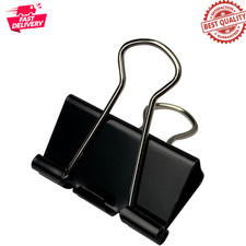 40Pcs Medium Binder Clips 1.25 Inch Black Paper Clamps Office School Supplies