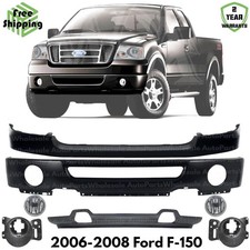Front Bumper Paintable & Fog Light Assembly Kit For 2006-2008 Ford F-150