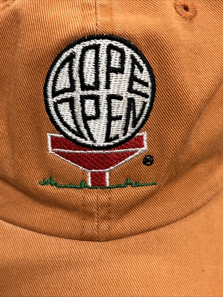 Sombrero Patrocinador Golf Dope Open Gato Naranja Raro Correa Trasera Foto 2 de 4