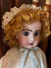 Antique Jumeau Size 9 Bisque Doll 20 in 51cm Original Dress French Beautiful Me