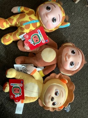 3*cocomelon  JJ Plush Lion Giraffe Monkey  8  new with tags
