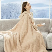 Heated Throw Blanket 50"X60"- Soft Double Sided Sherpa Electric Throw Blanket wi