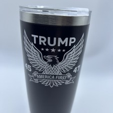 Trump 45 47 America First Eagle 20 oz Black &...