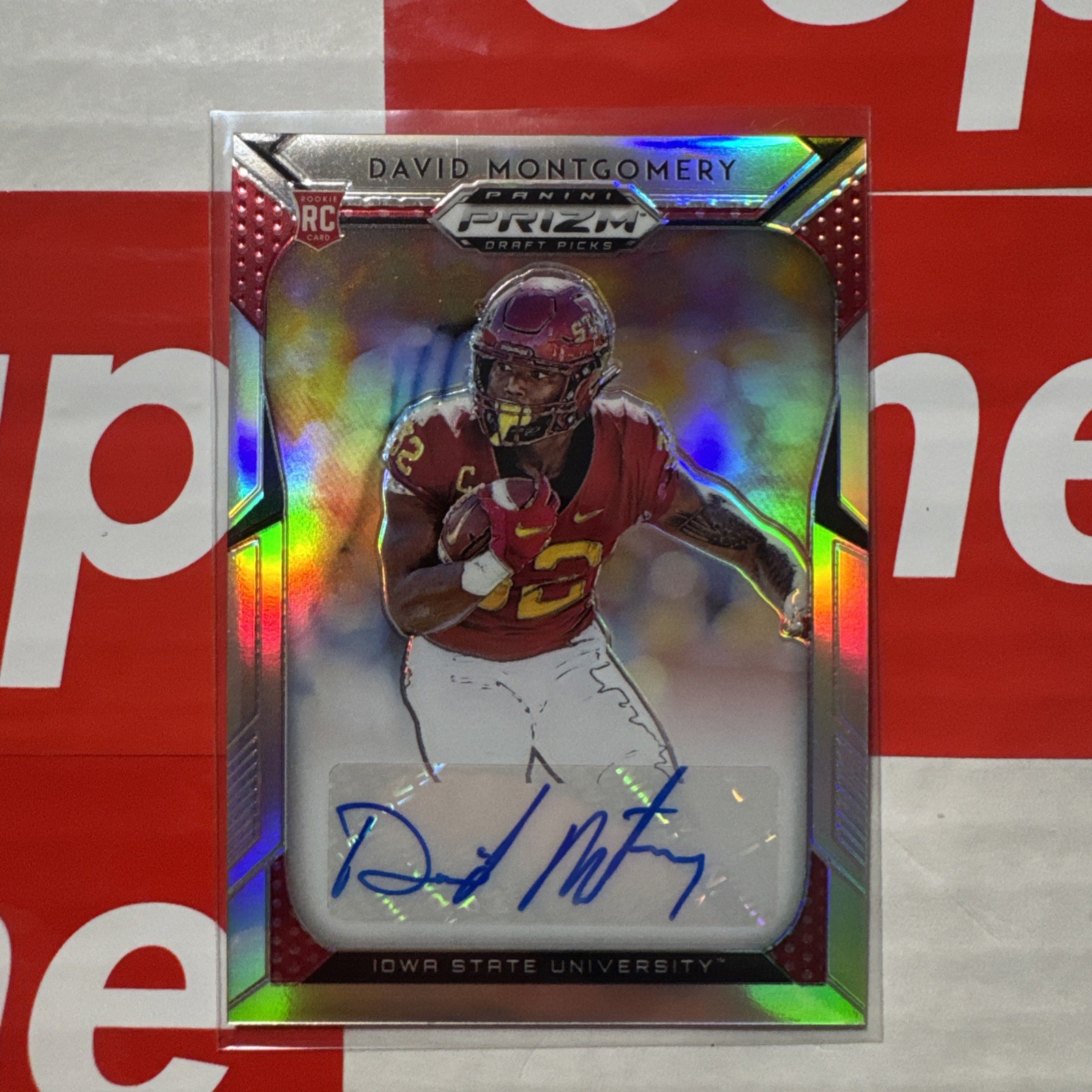 2019 Panini Prizm Draft Picks David Montgomery Silver Auto #118 RC Rookie SSP