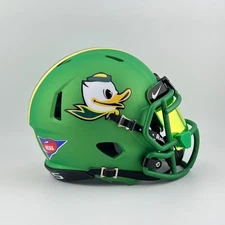 Oregon Ducks CUSTOM Apple Green "Puddles" Mini Football Helmet with Visor