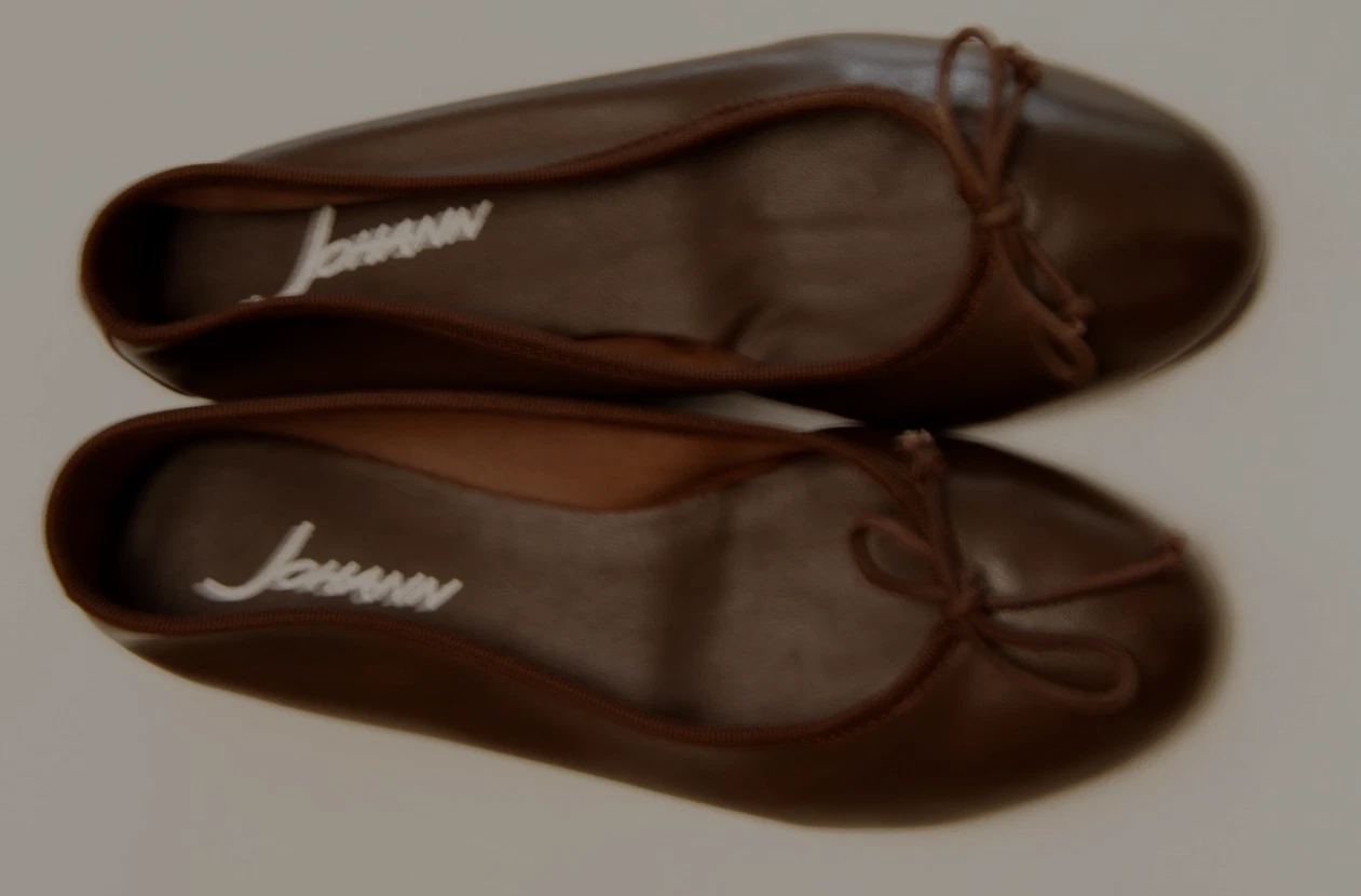 Size 5 Flat shoes Ballerina-Soft Leather-Brown . EU 38 from Johann