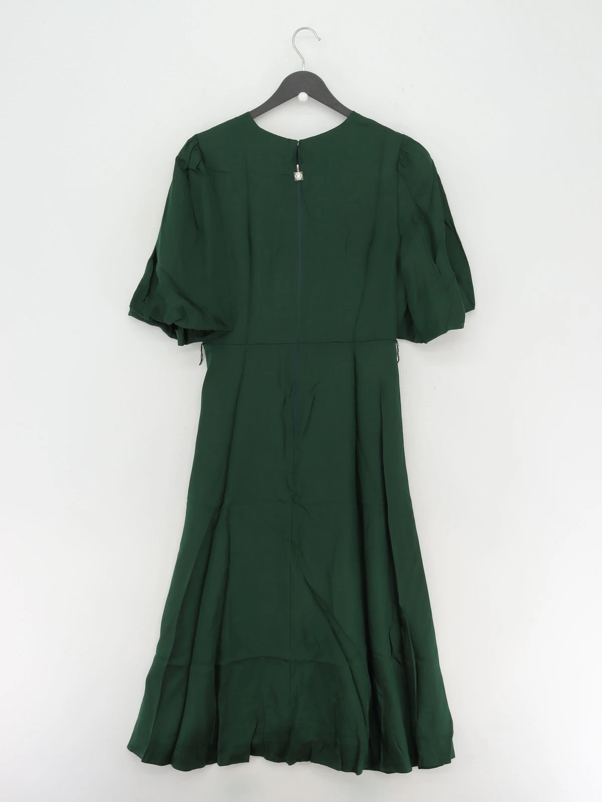 Maxi abito donna Kate Spade UK 10 seta verde nuovo con etichette