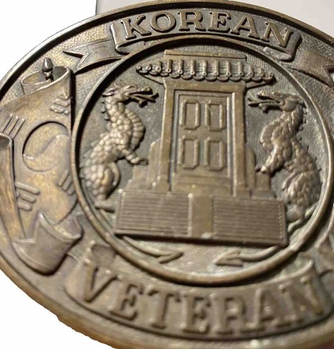 Belt Buckle Korean Veteran 2.5”x 3.5” - Picture 3 of 11