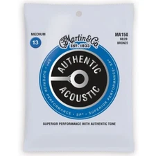 Martin MA150 Authentic Acoustic SP 80/20 Bronze Guitar Strings- Medium .013-.056
