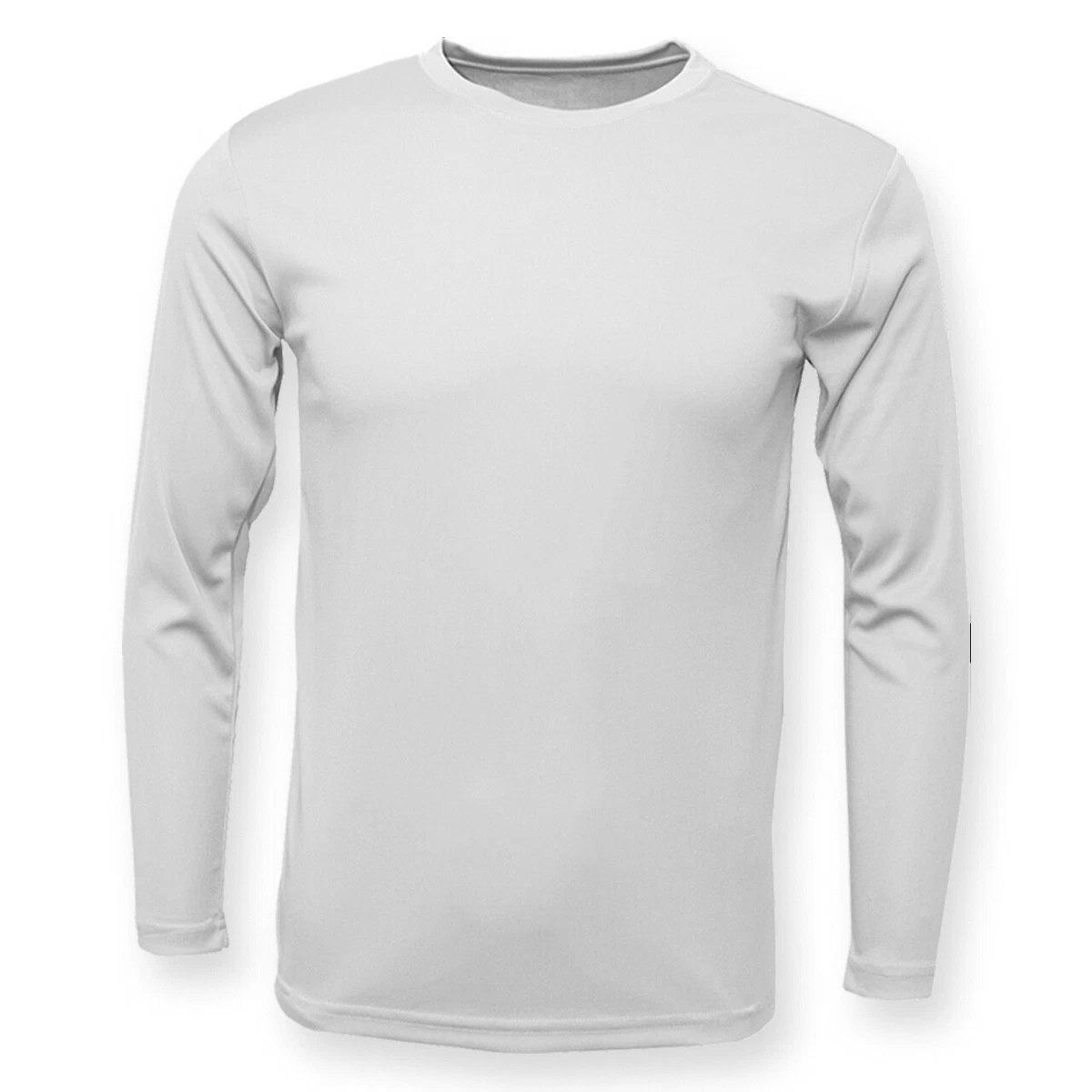 Long Sleeve Sun Shirt UPF SPF 50 UV Protection Microfiber White