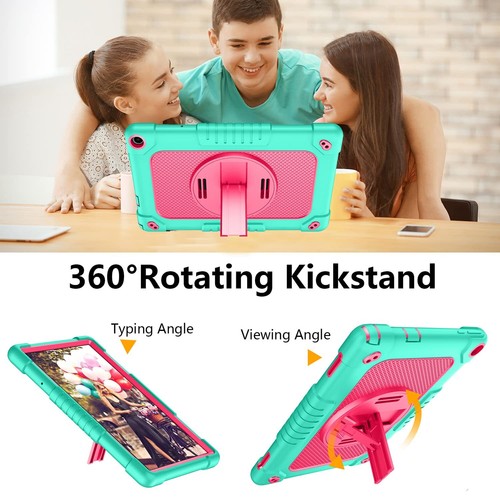 Funda Tablet Kebiory para Walmart ONN 10.1 Pulgadas Gen 3 (Verde Rosa) - Imagen 7 de 8