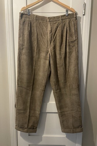 Bill Blass Black Label Casual Tan Cuffed Corduroy Relaxed Men’s Size: 40x30 NWT! - Picture 9 of 10