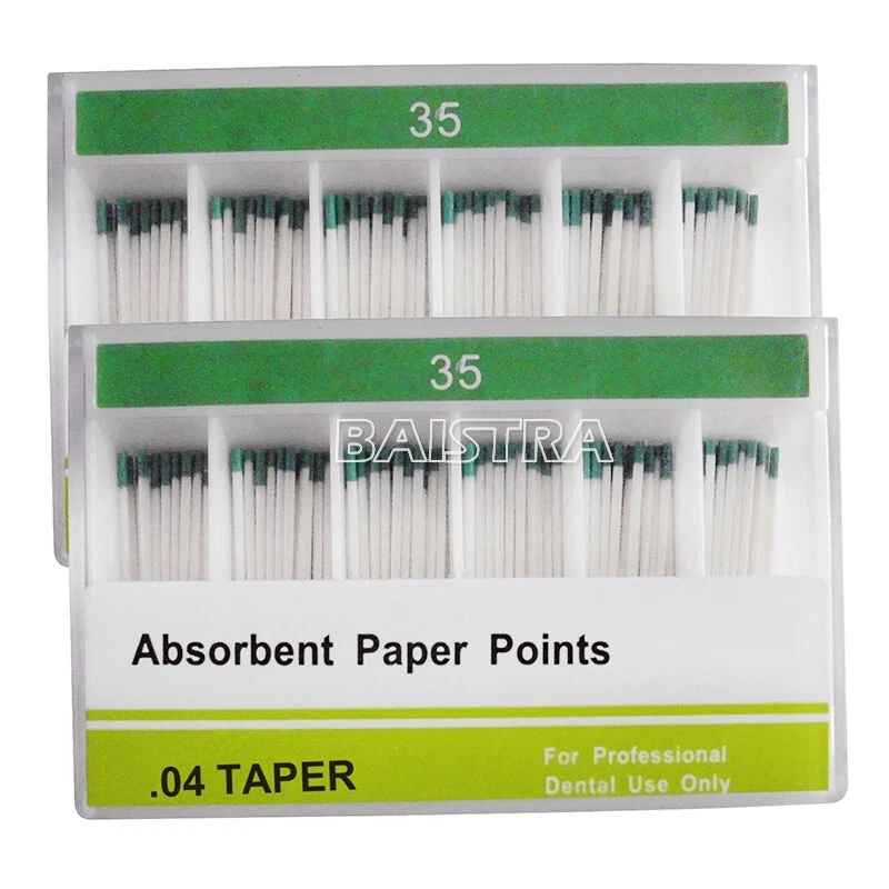 10 pacotes de pontos de papel absorvente de fibra de algodão canal radicular endo dental PP0.04 35# - Imagem 3 de 4