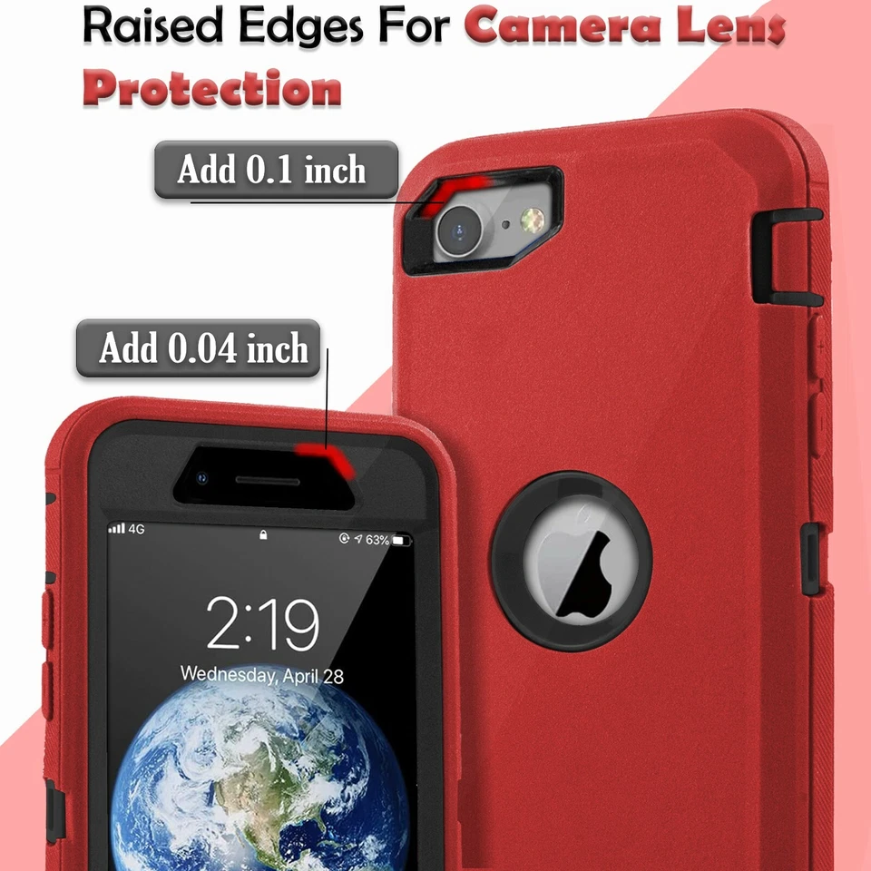 Shockproof Case For iPhone 16 15 14 13 12 11 Pro Max XR X 8 7 Plus SE Heavy Duty - Image 3 of 4