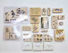 Rubber Stamps Botanical + Motif - Mixed Lot of 42 ea - Mostly New - Some Used