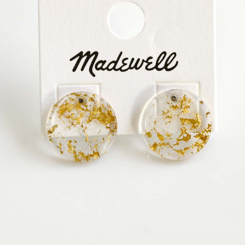 New MadeWell Acrylic Roun Stud Earrings Gift Fashion Women Party Holiday Jewelry