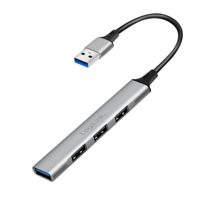 USB 3.0 HUB 4 Port Aluminium Gehäuse Slim USB 3.0 Verteiler Adapter PC Computer