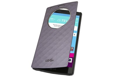 LG G4 Quick Circle Folio Case Qi/Powermat Wireless Charging Cover Diamond Silver