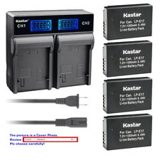 Kastar Battery LCD Rapid Charger for Canon LP-E17 LC-E17  Canon EOS 760D Camera
