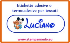 Mickey Mouse or Minnie Custom Adhesive or Heat Adhesive Labels Kit 20