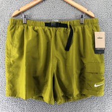 Nike Belted Packable 5" Volley Swim Shorts Olive NESSB522-314 Men's 2XL