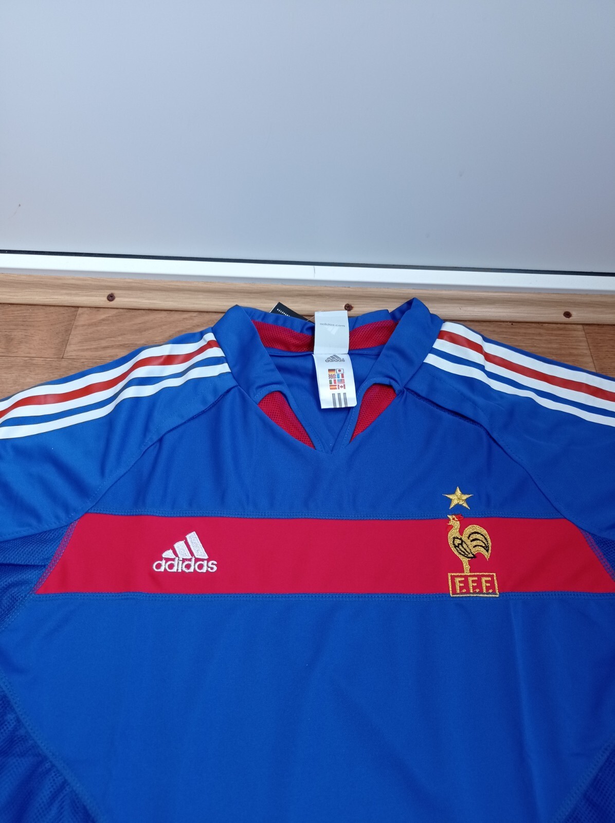 2004 2006 France National Home Adidas  Home Soccer Jersey Shirt Sz XL Replica thumbnail 2