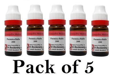 5X Dr Reckeweg Formica Rufa 200 CH Dilution (11ml Each)