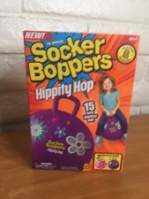 Socker Boppers Hippity Hopper Ball 15" Inflatable w/ Handle Pink White Polka Dot