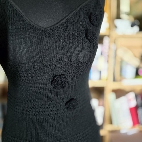 Long Slinky Black Dress By Shein M/L See-through Crochet Party #VogueEco - Picture 2 of 6