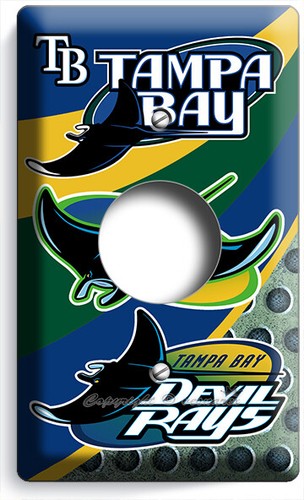 TAMPA BAY DEVIL RAYS BASEBALL TEAM LICHTSCHALTER STECKDOSE PLATTE MANN HÖHLE ZIMMER DEKOR - Bild 18 von 34