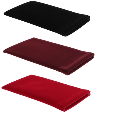 BREITFELD & SCHLIEKERT GMBH Brillenetui Samtoptik Velour Stecketui Brillentasche Schwarz Rot Weinrot