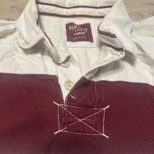 Gymboree Burgundy Cream RUGBY STRIPE LONG SLEEVE COTTON SHIRT Vintage - Picture 10 of 10