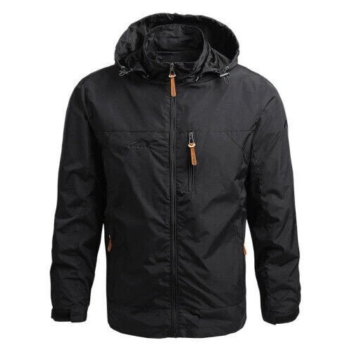 Giacca a vento uomo cappuccio giacca antipioggia outdoor giacca a vento ciclismo di transizione - Foto 6 di 30