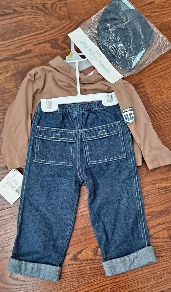 NUEVO CON ETIQUETAS Rumble Tumble 12 Meses Bebé 4 Piezas Guía de Montaña Conjunto Jeans Sombrero Chaqueta Foto 3 de 4