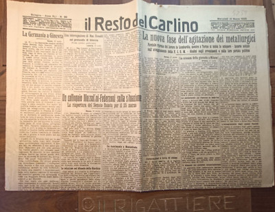 Bologna March 18, 1925 Il Resto Del Carlino The Germany In Geneva-4259
