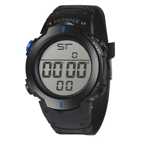 Waterproof Men's Boy LCD Digital Watches Stopwatch Date Rubber Sport Wrist Watch - Picture 17 of 24
