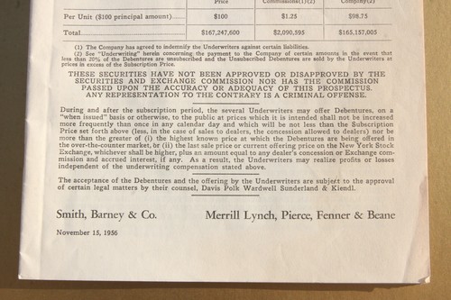 Vtg 1956 Sinclair Oil Corporation Prospectus Smith Barney Merrill Lynch - Picture 3 of 6