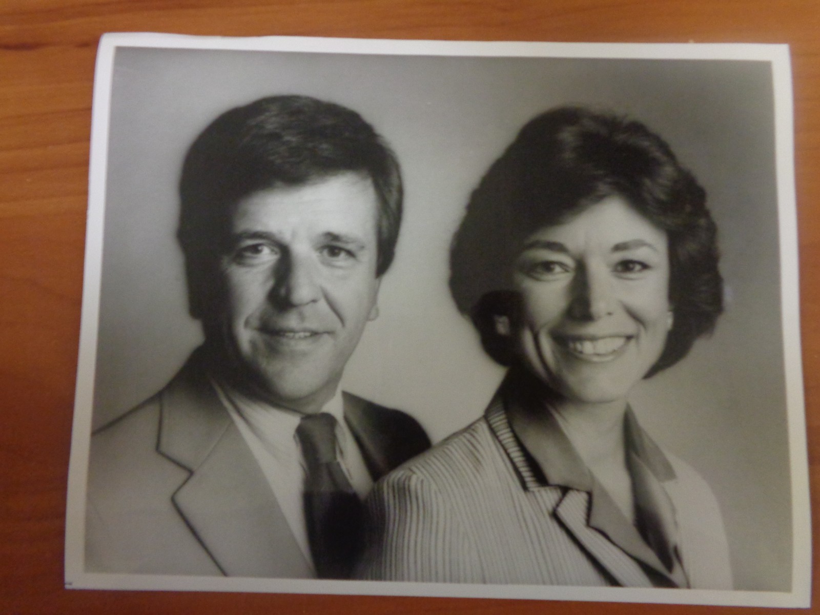 Vintage Glossy Press Photo Wcvb Tv4 Chet Curtis Natalie Jacobson Ebay