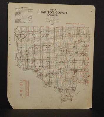 Missouri Chariton County Map Rural Free Deliveries 1915 Y924 eBay