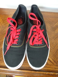 black red green vans
