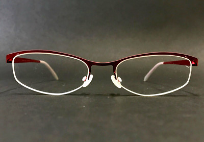 Lindberg Eyeglasses Frames 7135 COL.033 Matte Red Rectangular Half Rim 49-17-140