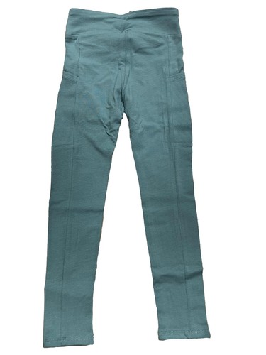 Girls' V-Waist Pocket Leggings - art class Turquoise Green XS - Picture 2 of 2