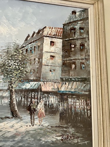 Large Caroline BURNETT Paris Original Oil Painting On Canvas Framed Signed - Picture 4 of 10