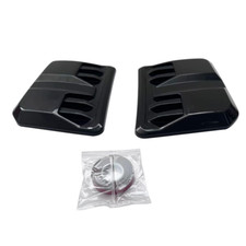 Glossy Black Car Engine Hood Fake Air Outlet Vent Trim Cover Decor Accessories